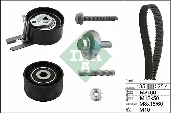 Комплект ремней ГРМ INA 530 0369 10