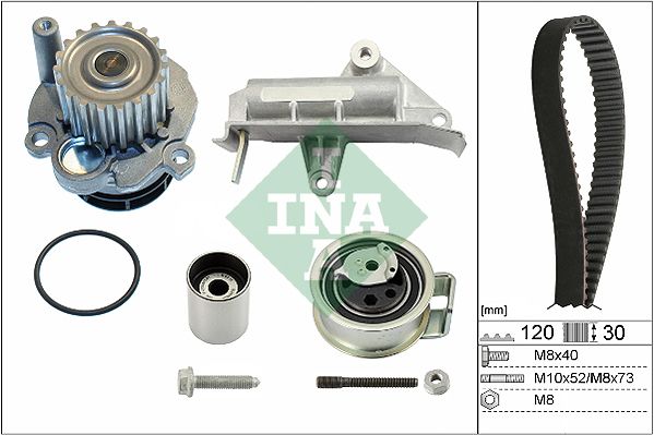 Водяной насос + комплект ремней ГРМ INA 530 0177 30
